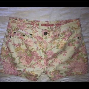 Shorts, Pastels, Flowered Pattern